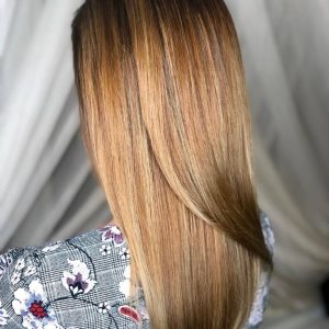 balayage cu efect blond natural