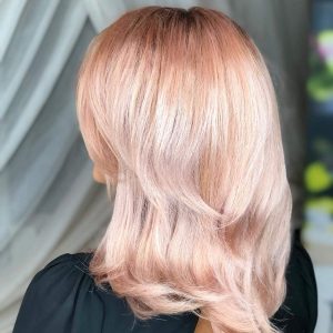 ombre cu blond deschis roze